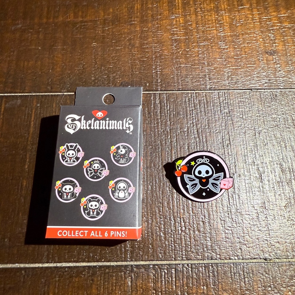 Skelanimals Moth Enamel Pin